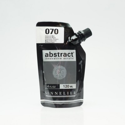 Акриловая краска Abstract, 120 мл, чёрная металлик 