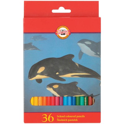 Карандаши цветные Koh-I-Noor "Животные", 36цв., заточен., картон